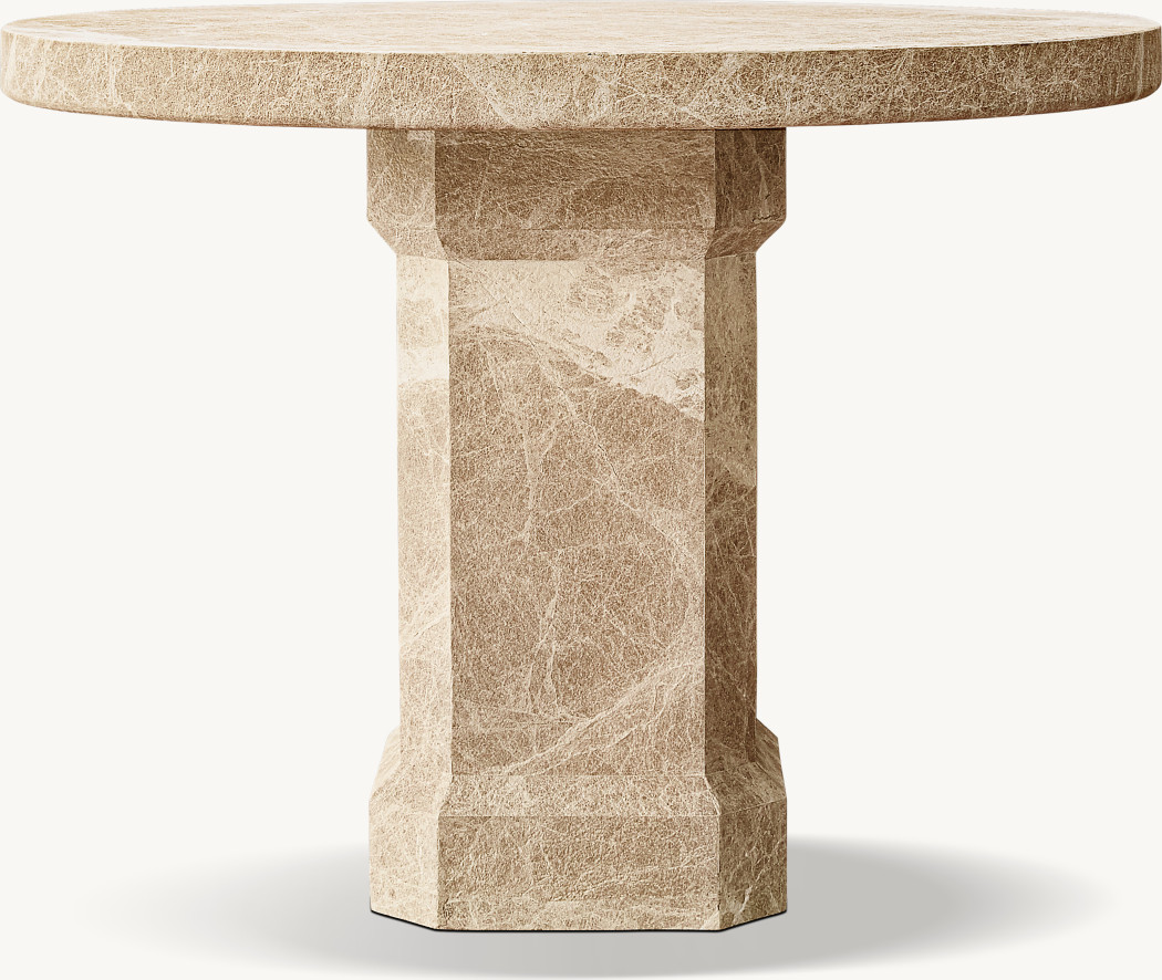 Petra Bistro Masa — Sandblasted Krem Emperador Mermer