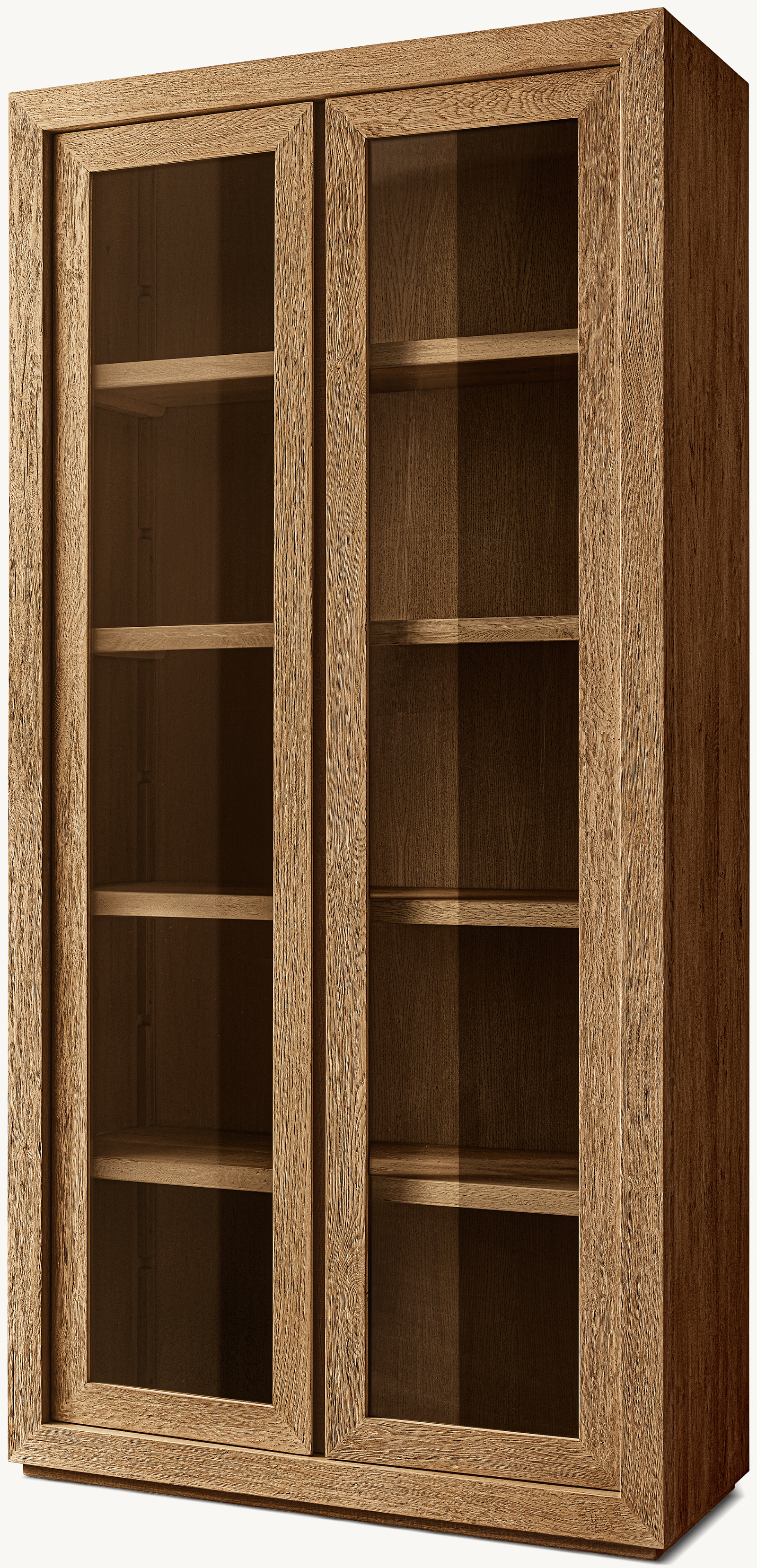 Lignum Camlı Dolap — Geri Kazanılmış Doğal Meşe · Ayrıntı 1