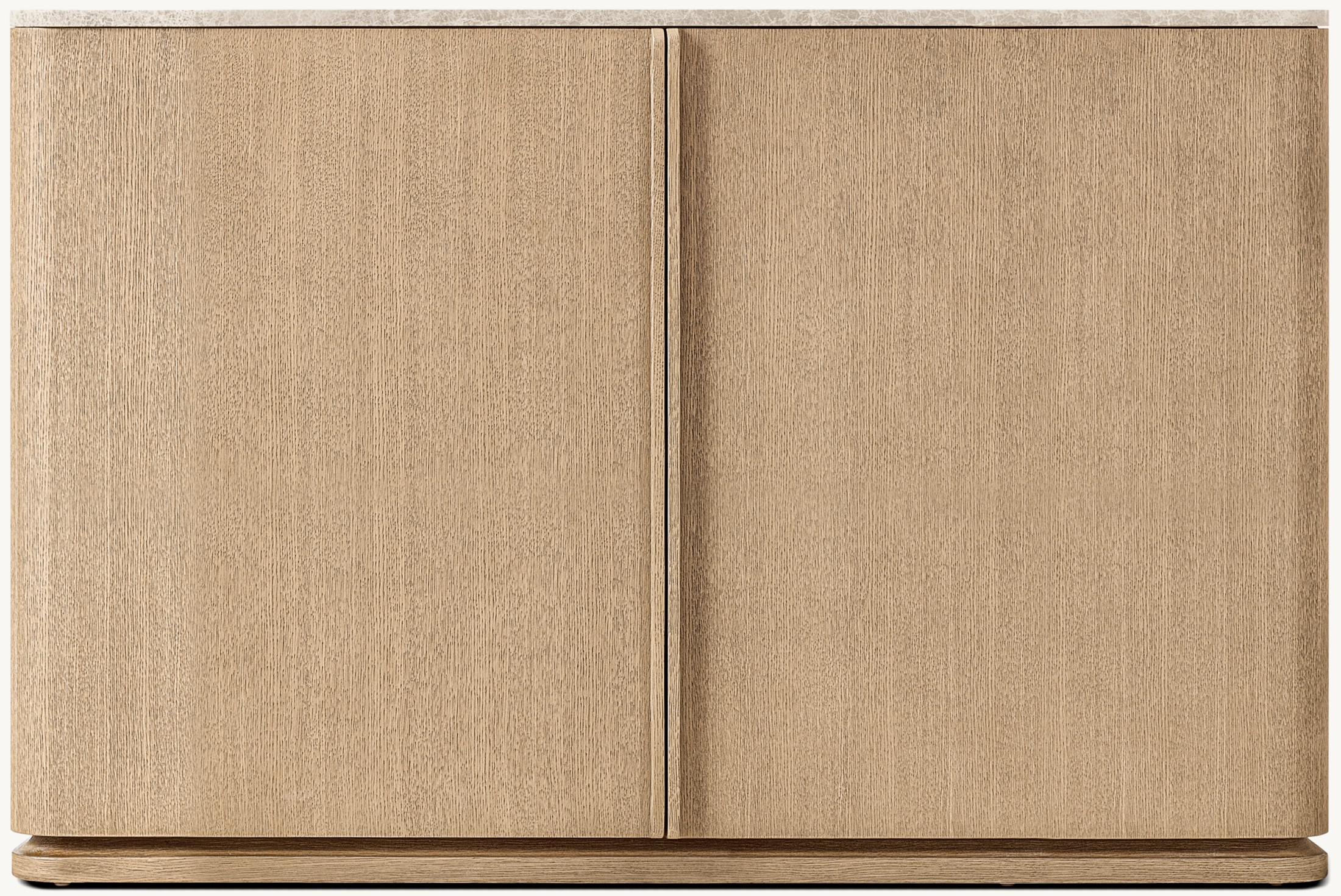 Lapis 2 Kapılı Büfe — Grej Fırçalı Meşe/ Gri Emperador Mermer