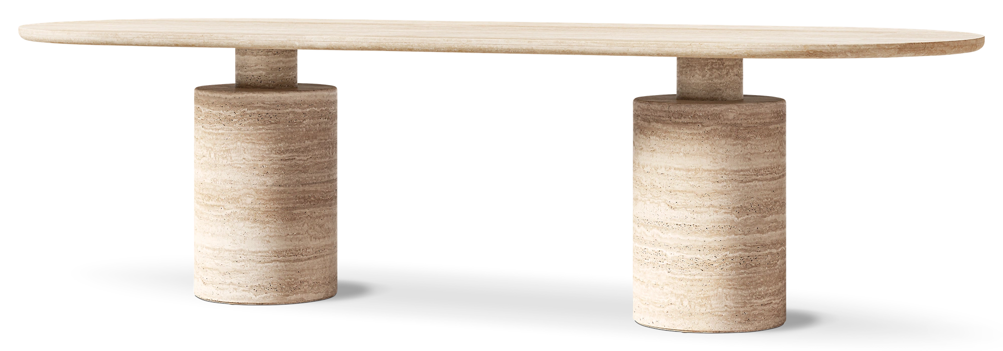 Pontia Dikdörtgen Masa — İtalyan Classico Travertine · Ayrıntı 1