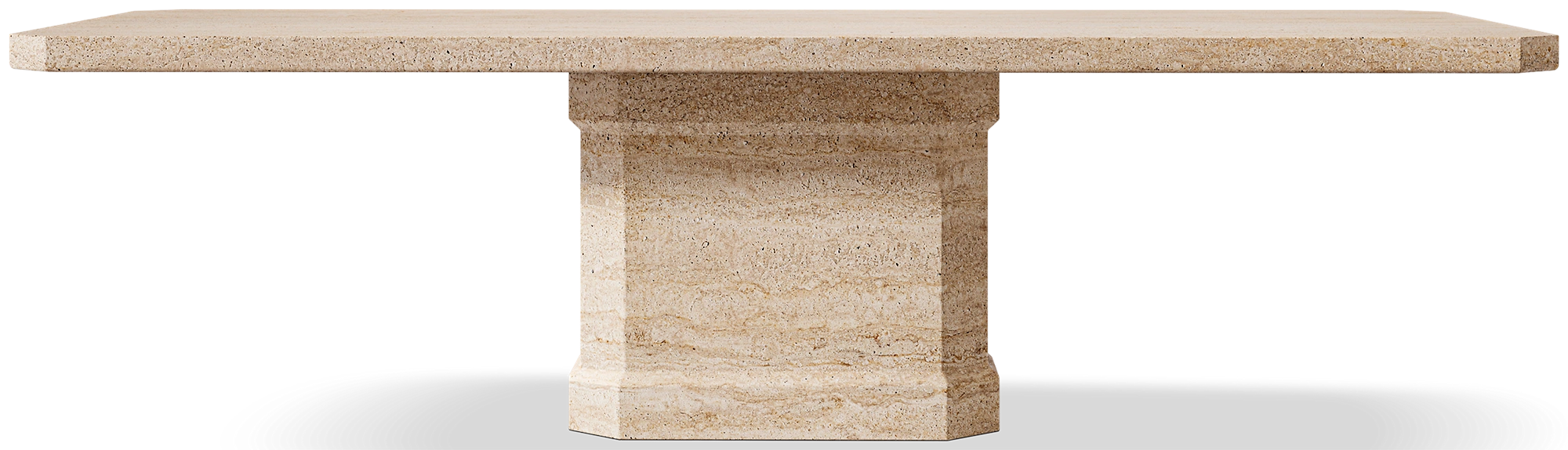 Petra Dikdörtgen Masa — İtalyan Classico Travertine