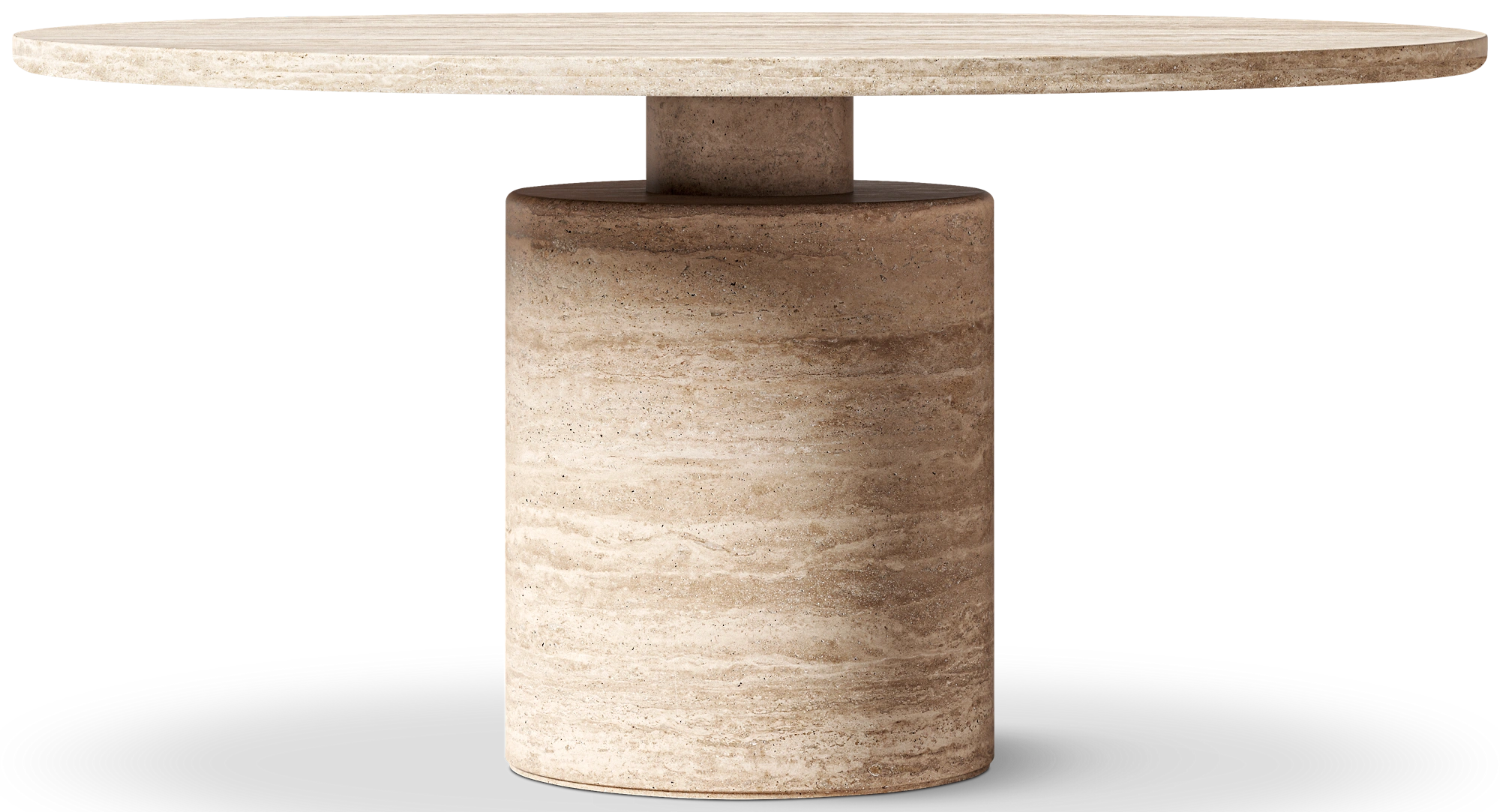 Pontia Yuvarlak Masa — İtalyan Classico Travertine
